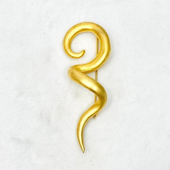 Vintage '80s Dimensional Squiggle Brooch/Pin - Picture 2 of 4